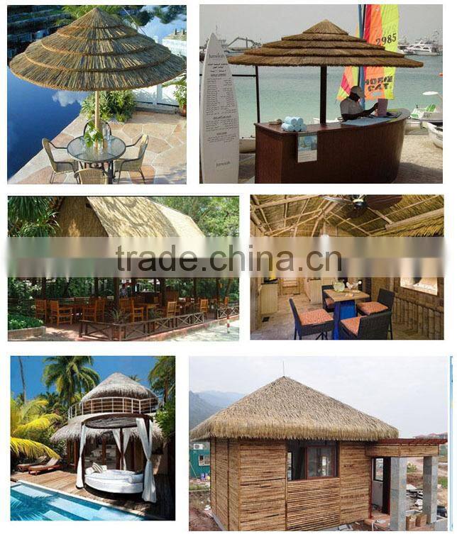 yellow color messy synthetic thatch roof made in china