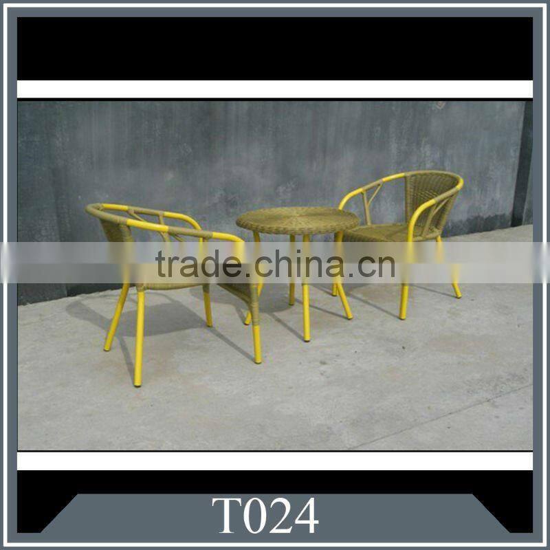 rattan chairs and coffee table