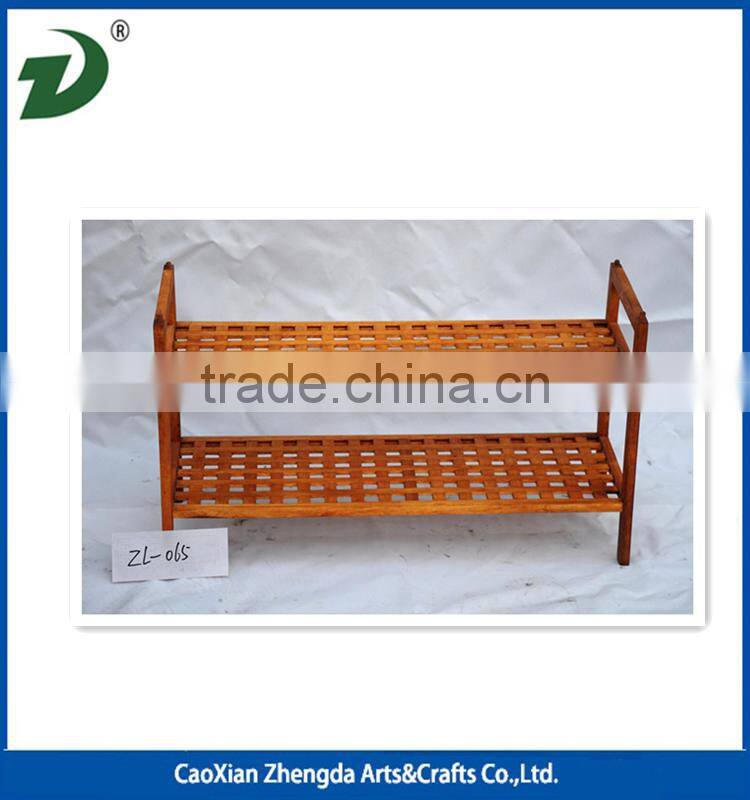 natural cheap unfinished wooden shoerack