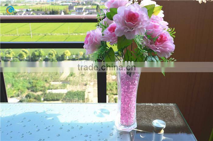 noble factory outlet pink transparent glass vases