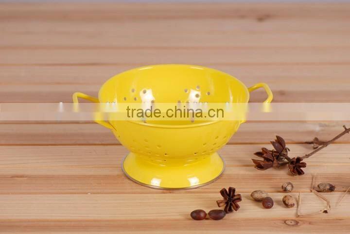 Home kitchen multifunctional metal colander vegetable fruit drain basket