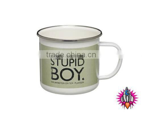 customized enamel mug CAMPING TEA COFFEE MUG CUP