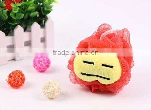 novelty cartoon expression baby bath sponge shower ball wholesale bath sponge shower puff