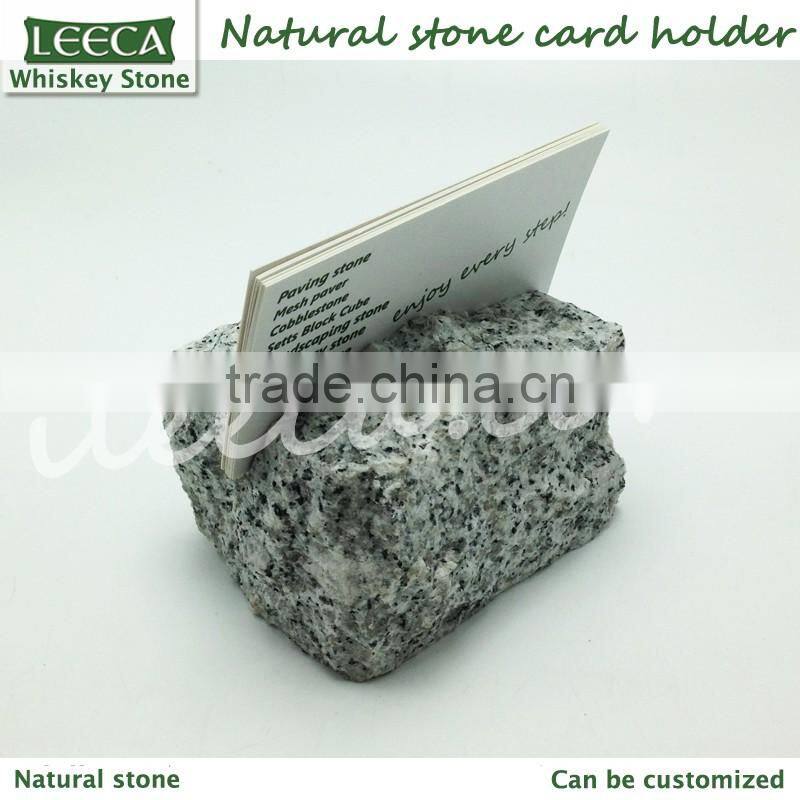 Deck accessories natural stone business card holder