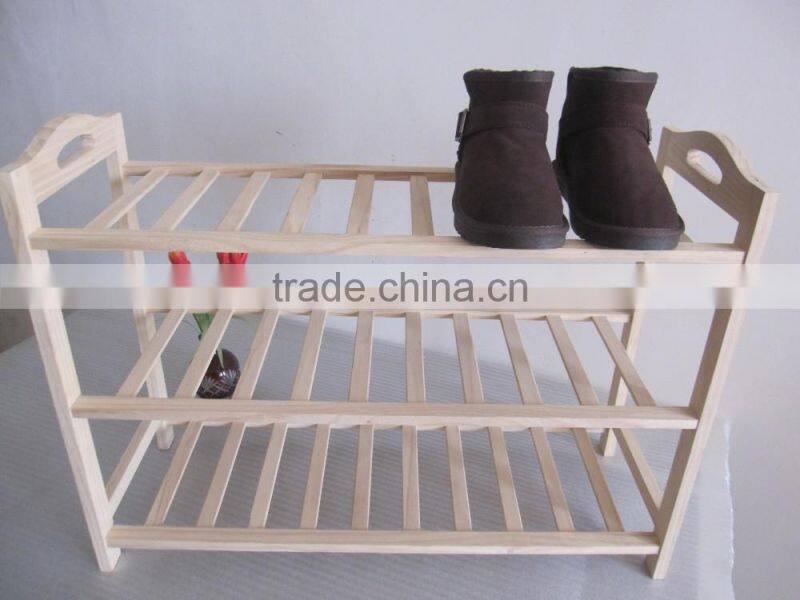 wooden shoe rack
