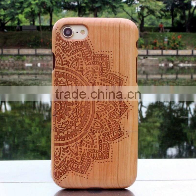 Classical Chinese walnut/bamboo/rosewood/cherry/maya cartoon cell phone case for Iphone