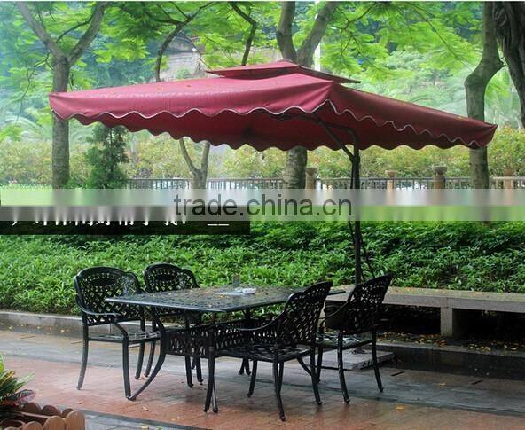 Wholesale outdoor sunshade umbrella outdoor patio umbrella double square wrench security guard umbrella