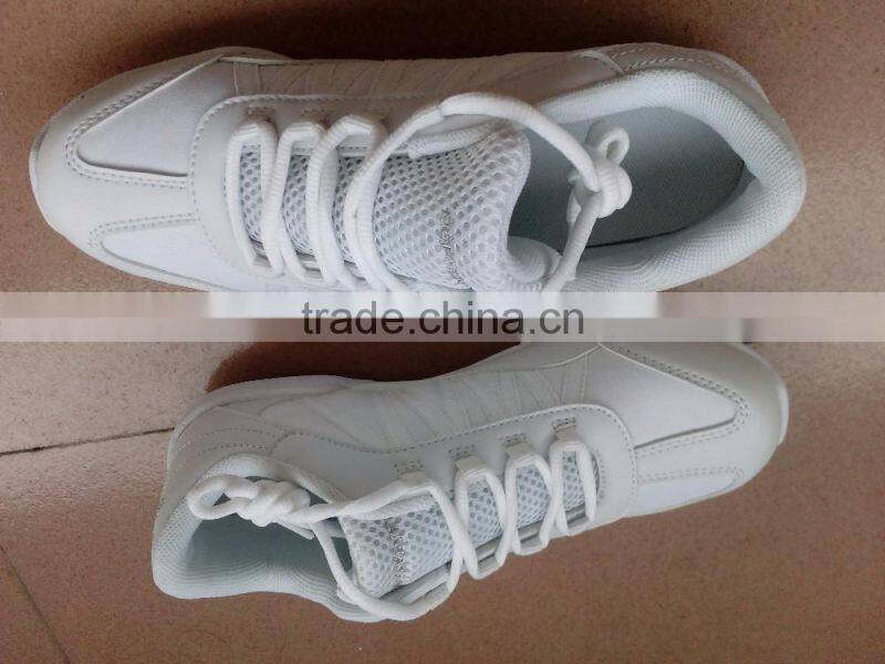 Pure white unisex Cheerleading dance shoes soft durable sole athletic training dancing shoes