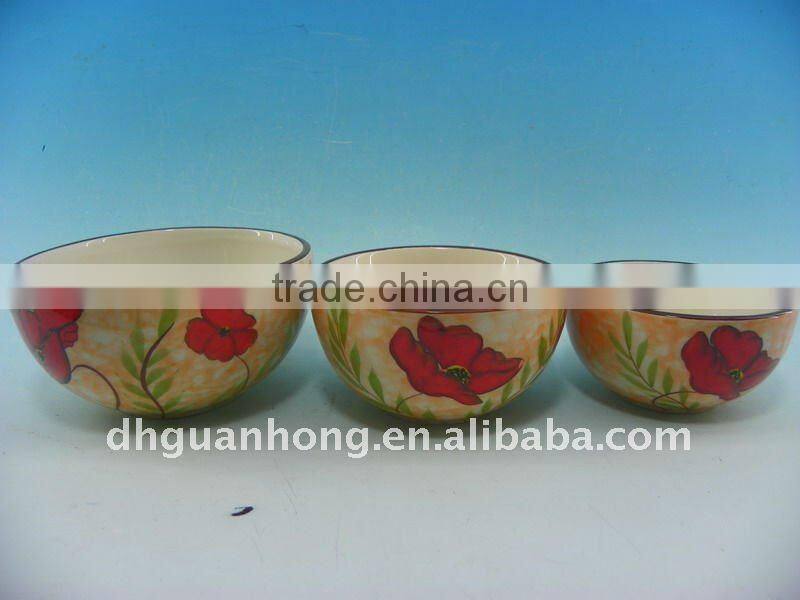Dolomite Ceramic daily yellow bowls