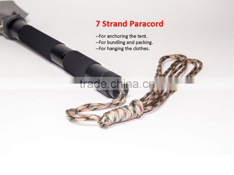 New Model Outdoor Multifunction Hunting Gear Shovel Knife Saw Hoe Fire Starter Flint