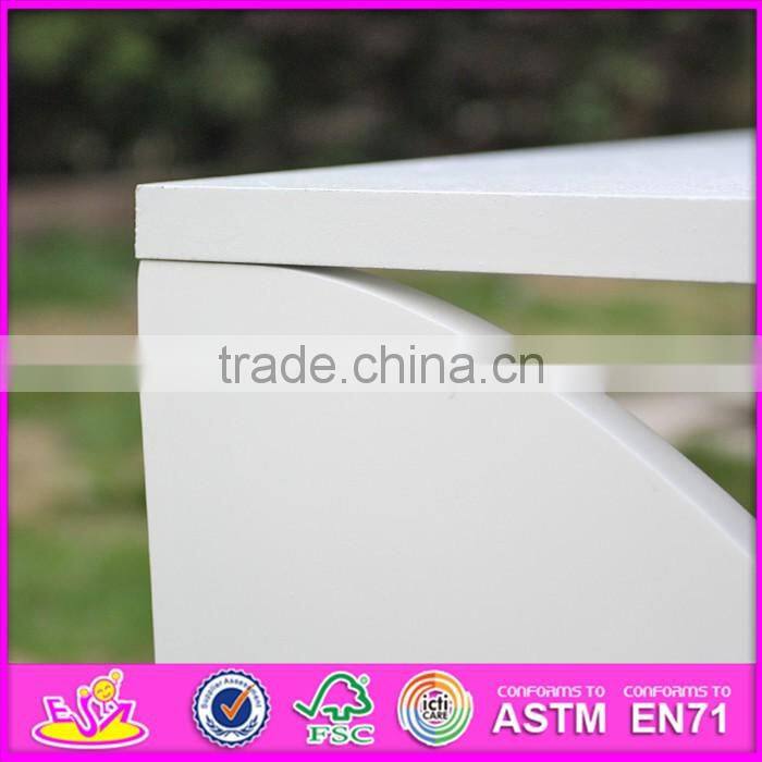 2016 new design white wooden kids play table for study W08G183