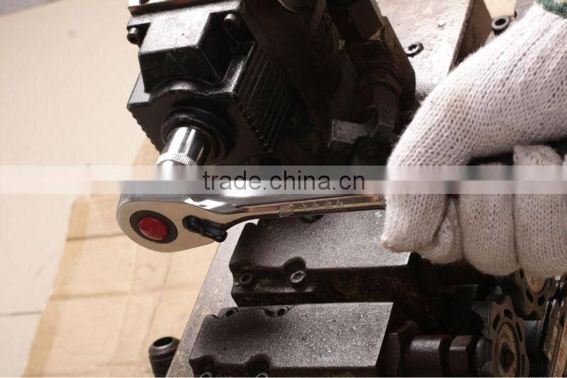 OK-tools ratchet handle,72T, curved handle with pear-type handle, 40cr+crmo material, PP+TRP handle, good quality ratchet handle