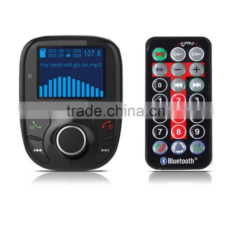 high end Car MP3 player with Bluetooth car kit car charger FM transmitter TF card/USB disk cigar lighter lcd sceen
