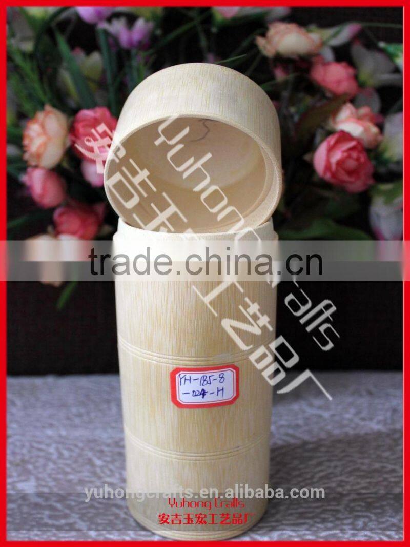 High quality qunatural bamboo cups with a lid for promotion