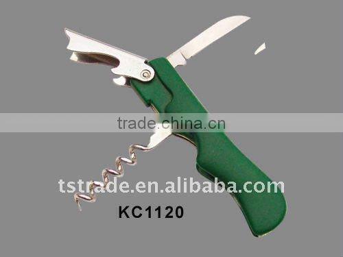 2014 new Stainless Steel Multi function Keychain wine bottle opener W1089C