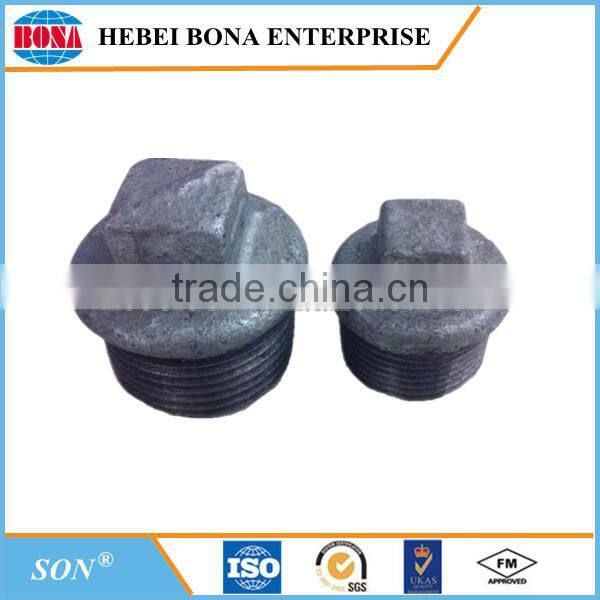 Galvanized pipe fittings plug with high quality