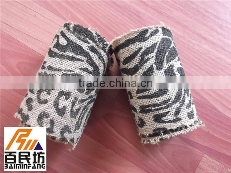 Ribbon ornaments 5'' wide 10 yards long nature with printing