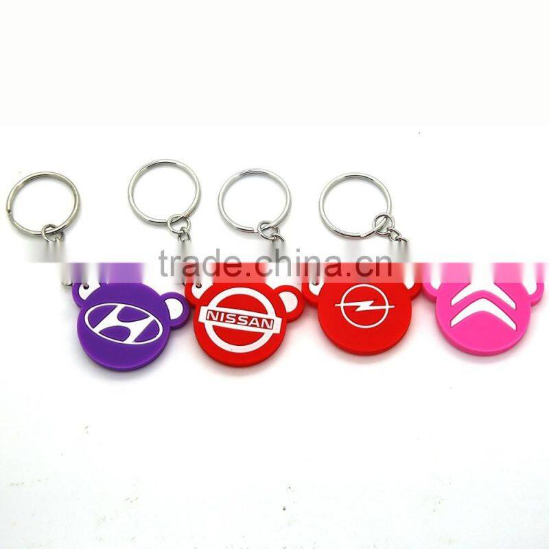 Shenzhen factory cheap wholesale keyring 3d soft pvc keychain