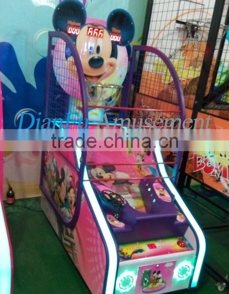 2016 Hot sale cute basketball arcade game machine kids basketball machine