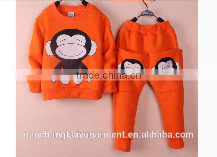 fashion 2014 children cartoon print clothing sets