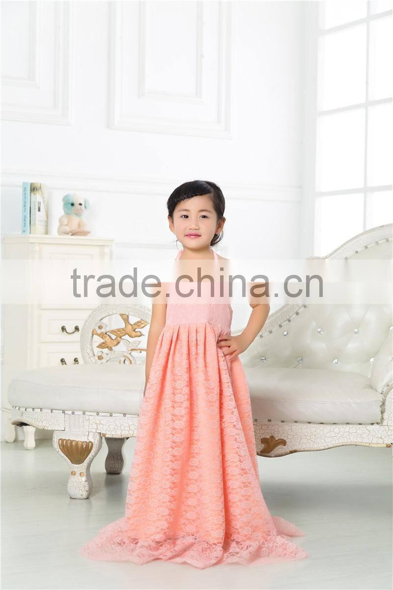 2017 Fashion Girl Lace Dress Long Baby Princess Dresses Fancy Kids Wear party dress