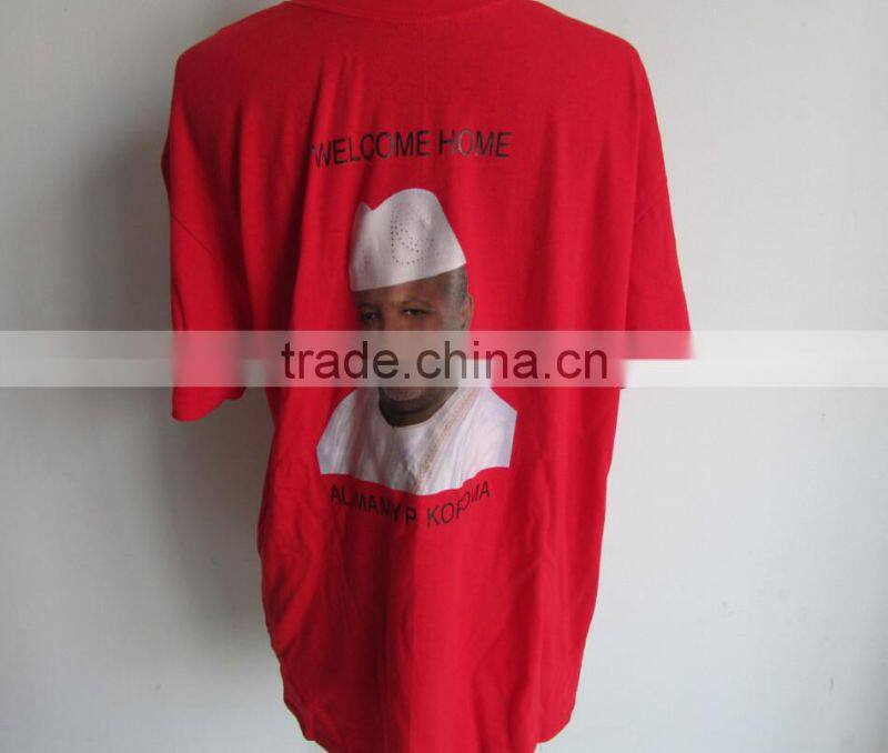100%polyester red election tshirts in cheapest price wholesale from china supplier