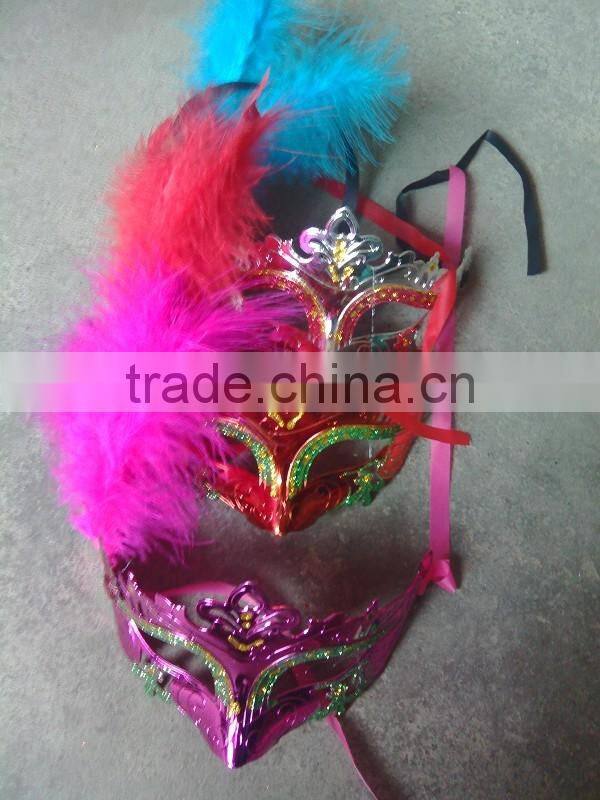 feathered venetian party mask for sale