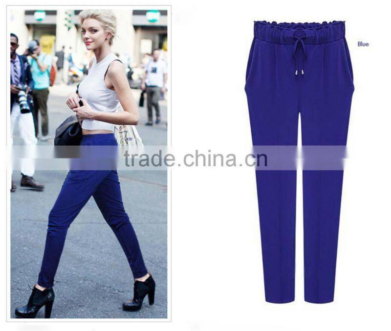 women pants with sashes china wholesale apparel manufacturer lady's yoga pants girls long pants