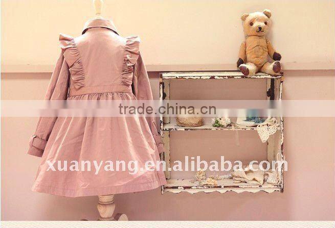 fashion child new year coat whit lace;kids winter clothes