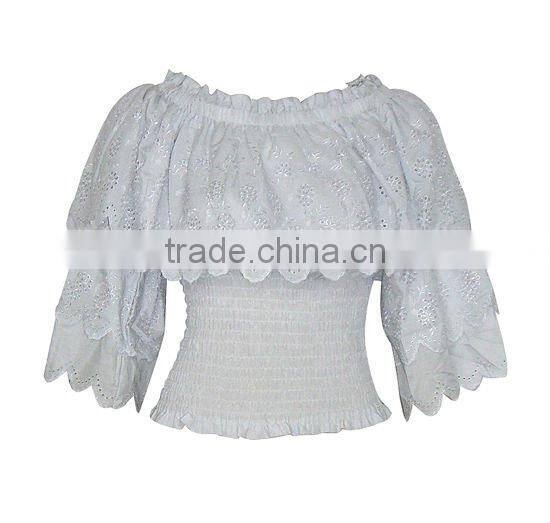 Fashion Clothing neck design of blouse ladies' blouse latest design