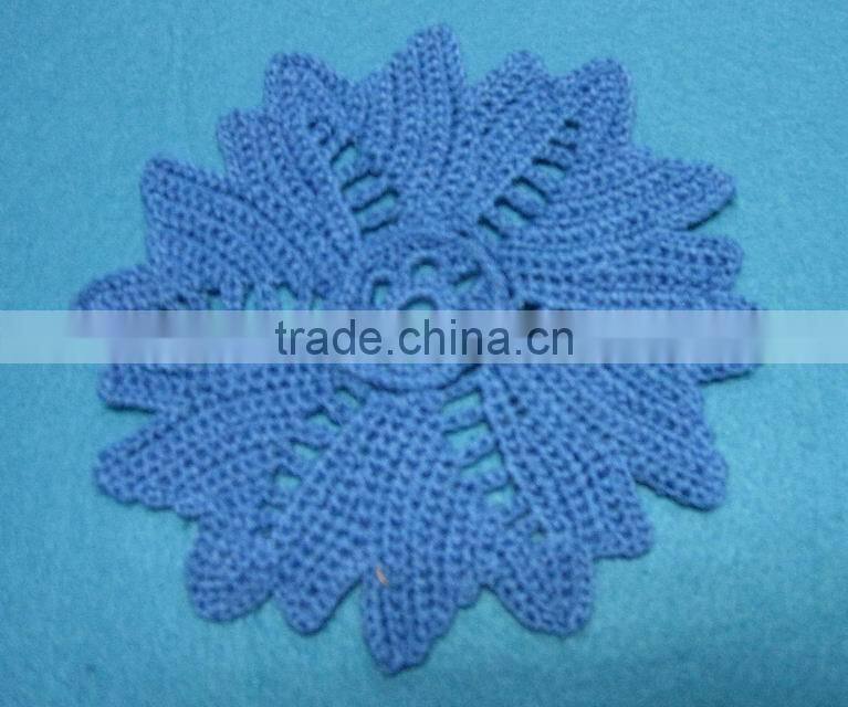 crochet cotton flower patches for clothes