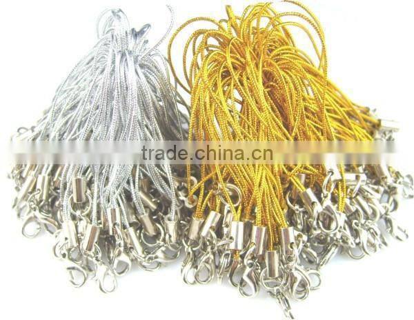 Gold Tone Cell Phone Strap Lariat,Bulk Cell phone Accessories Straps For Girls