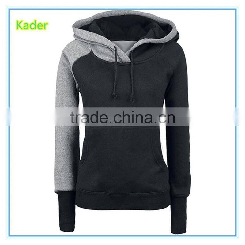 Sudaderas Mujer 2015 Women Hoody Autumn Winter Sportswear Thickening Patchwork Women Sweatshirt Hoodies