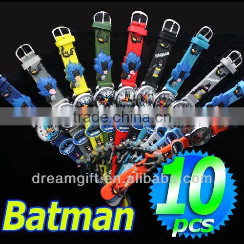 2012 hot kids watch batman watches charm cute factory price relly cheap 8 colors choose