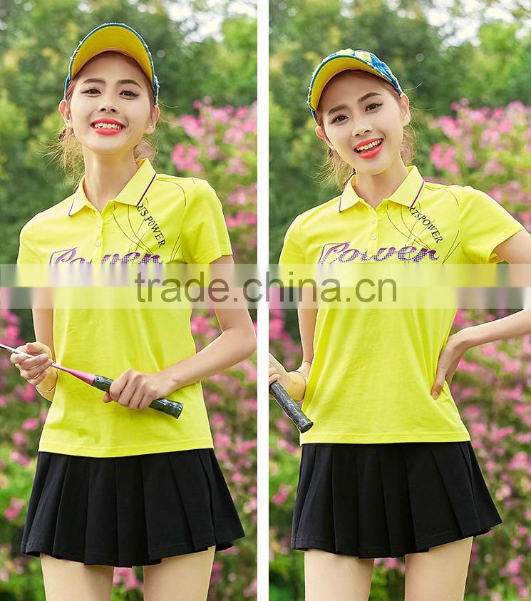 2017 Hot Cotton summer Polo shirt Fahion women sports Polo shirt