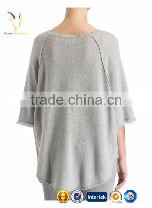 Bracelet Sleeve Cashmere Knitted Poncho Women Knitting Sweater