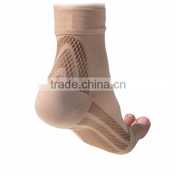 2017 Sports protect products customized nylon compression foot sleeve