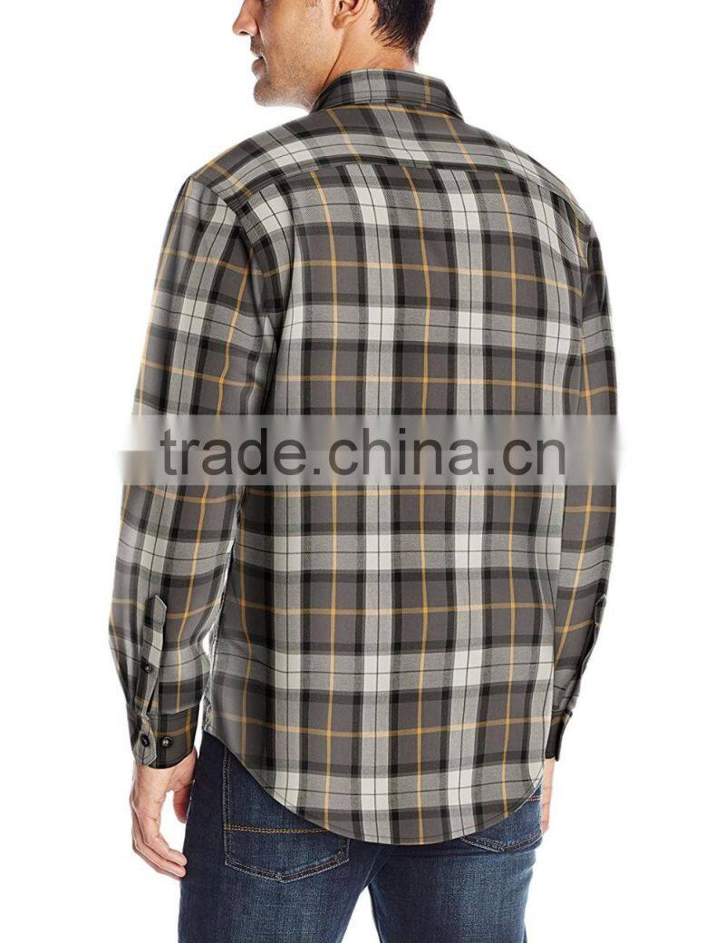 New style cheap Wholesale Plaid Men's plaid flannel shirt