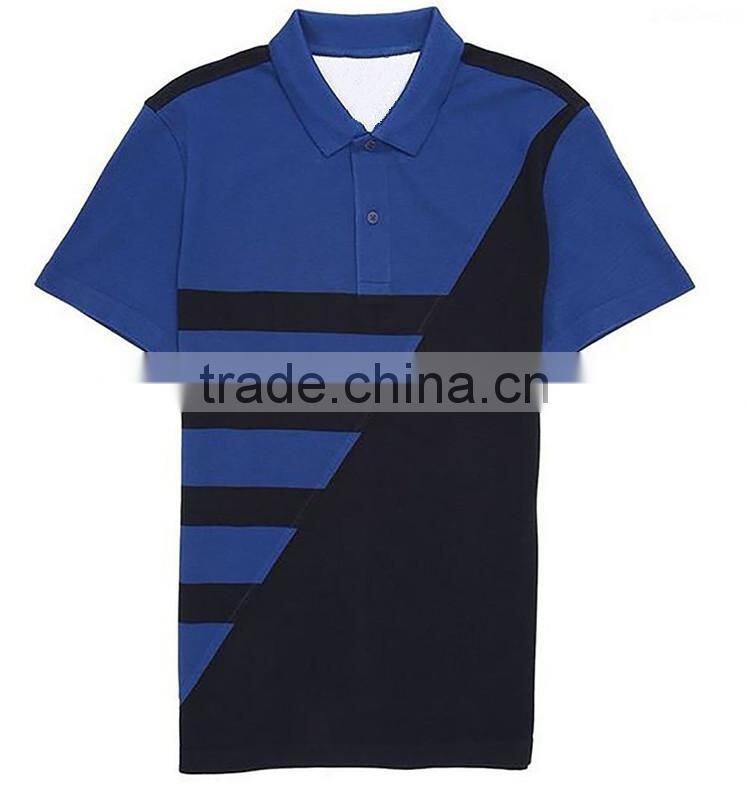 Two-tone custom joint cotton polo t-shirt made in China