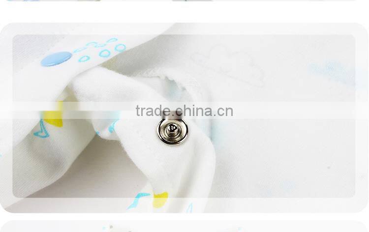 Stormy printing white newborn baby romper interlock 100% cotton baby clothing