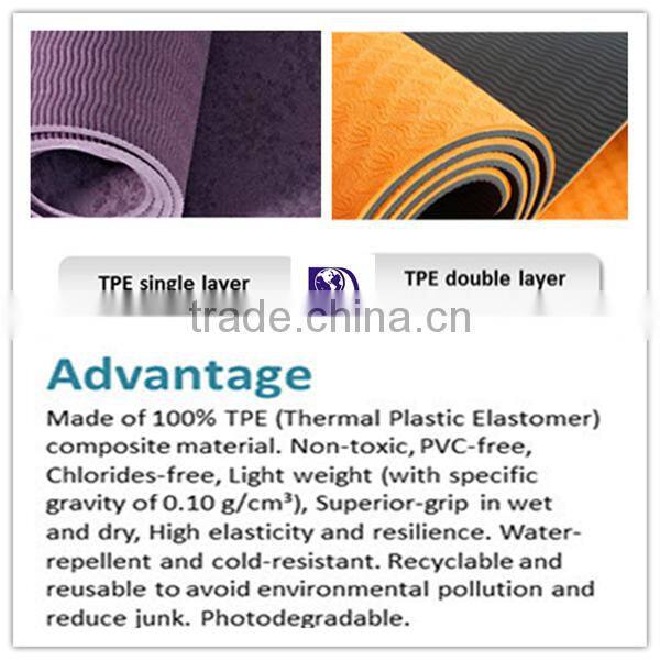 High quality custom gym eco-friendly tpe yoga mat manufacturer