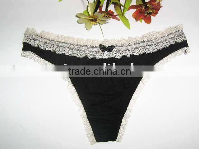 Fashion style sexy women panty with sexy lace trim