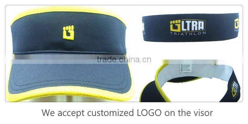 2016Durable Water-Repellent Fabric Sports Visor Cap~Golf Running Hiking Fishing Running Fitness Hat~7 colors~Accept Custom