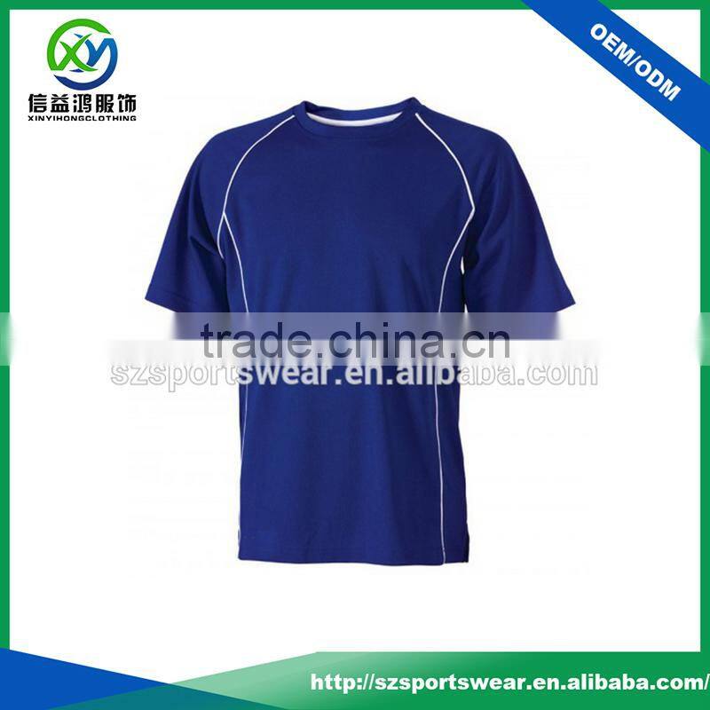 Outdoor Mens polyester spandex blend Dry fit sports T-Shirt