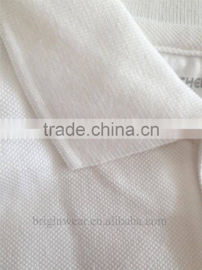 Pique school uniform polo shirt with long sleeve and rubber printing