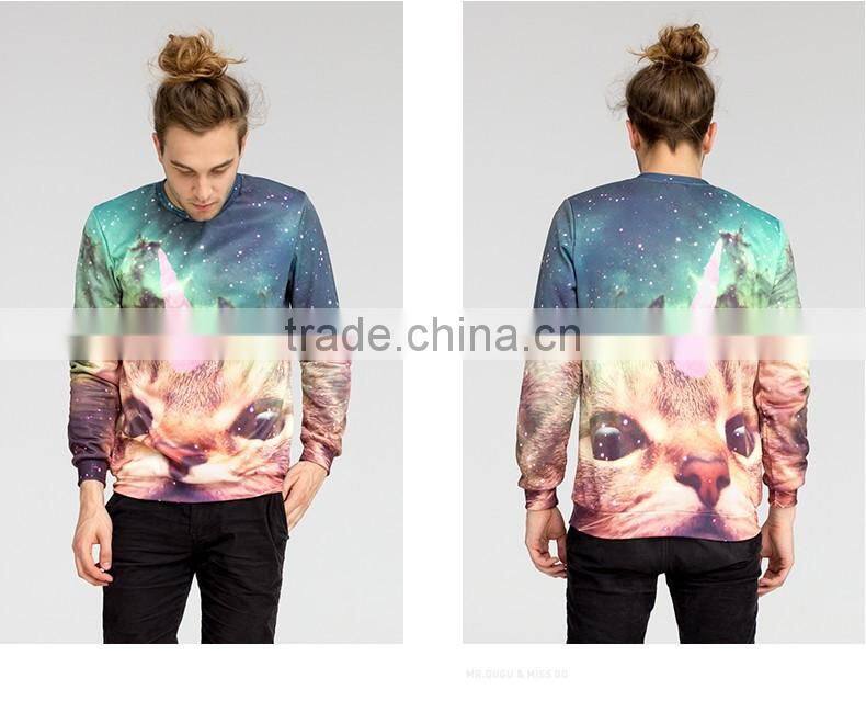 Unisex Polyester/spandex full sublimation crewneck sweatshirt