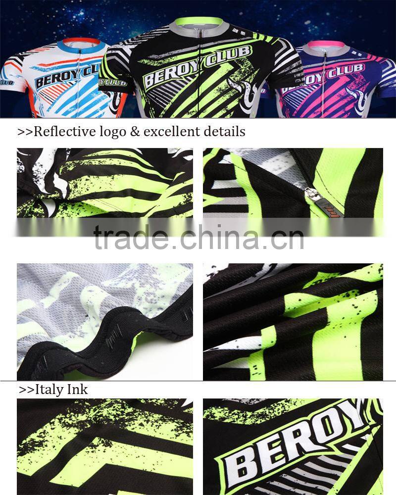 BEROY wholesale men short sleeve bicycle clothes, custom cycling shirts