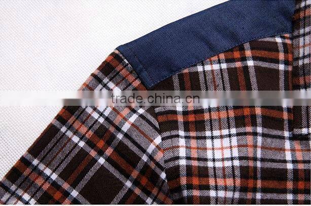 2016 Exclusive style 100%Cotton Single-sided velvet Checked thickening Flannel Shirt for men