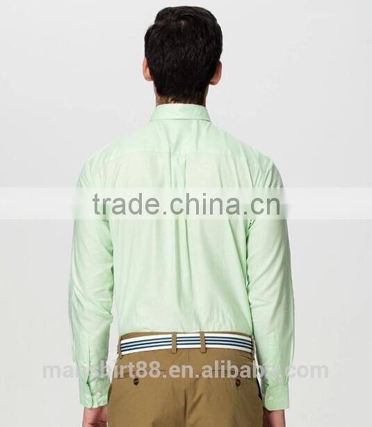 yarn dyed washed oxford dress shirt for men