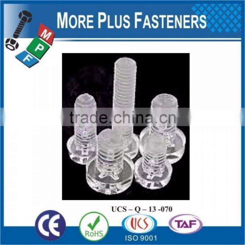 Made in Taiwan Transparent Nylon Plastic Screw